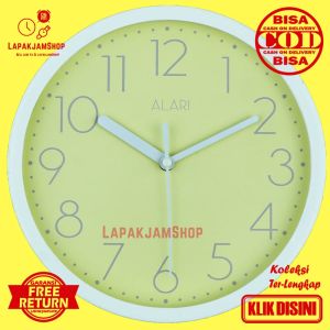 Jam Dinding Quartz Minimalis Unik Alari AL1111 Blue Dekorasi Dinding Bagus BestSeller Besar