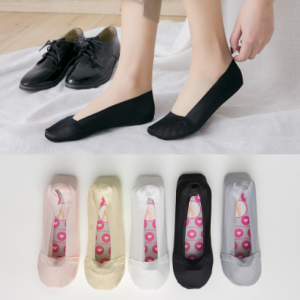 1 Pair Anti Slip Thin Ice Silk Women Socks Sarung Kaki Sejuk Wanita