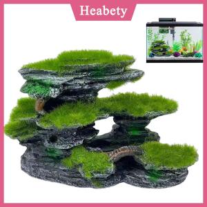 Heabety Hồ cá xem núi đá hồ cá xem đá rêu hồ cá NƠI ẨN NÁU chìm nhựa hồ cá trang trí lớn