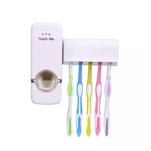 Toothpaste Dispenser & bathroom Toothbrush holder Toothbrush Holder – No Mess Easy Installation