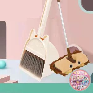 Kids Cleaning Toy Set Pretend Play Kids Stimulation Gift Toy Mop Broom Toy Play-house Toys
