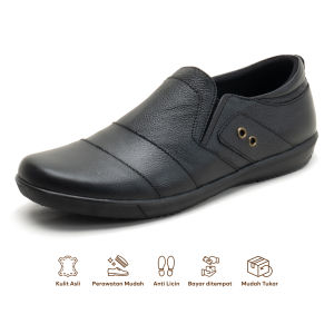 SEPATU PRIA SLIP ON KULIT MODEL CASUAL DAN SEMI FORMAL HANDMADE M107