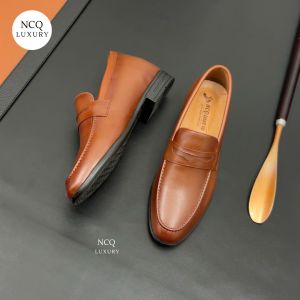giày tăng chiều cao - giày lười da bò độn chiều cao siêu tôn dáng