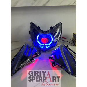 Lampu depan supra x 125 batman 2007-2013 biled biled MATRIX X1 + Sen Runing