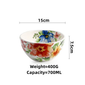 OMK American Style Underglaze Ceramic Bowl Spring Series