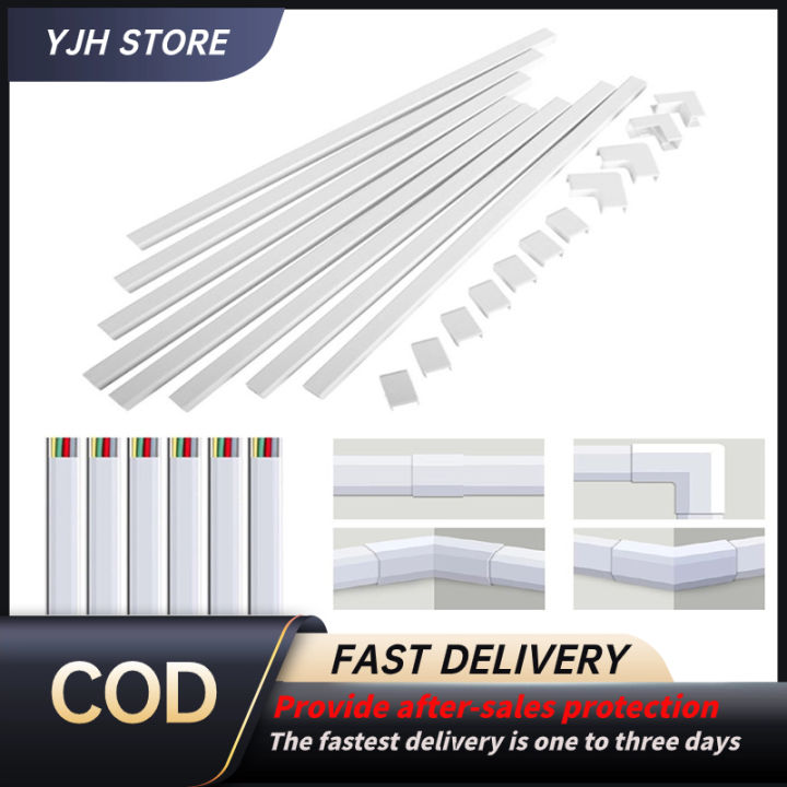 [Free tape]1 Set Wall Cord Cover Cable Concealer Complete Raceway Kit ...