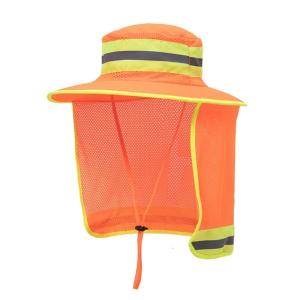 Bucket Hat With Neck Flap Large Reflective Bucket Cap Rave Reflective Safety Hat Cooling Ranger Hat High Visibility