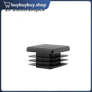 200pcs Plastic Square Blanking End Caps Rectangular Tube Round Tube Tube Inserts 25mm x 25mm