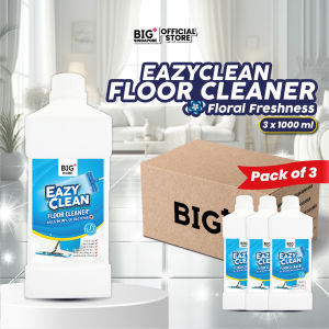 BIG+ EazyClean Floor Cleaner (3 x 1000ml) Neutral Floor Detergent Liquid Coated Shine Vinyl Tile Marble Wood Pet Friendly