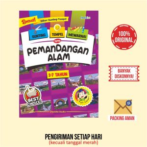 Buku Aktivitas Anak Gunting Tempel Mewarnai Tema Pemandangan Alam (Full Color)