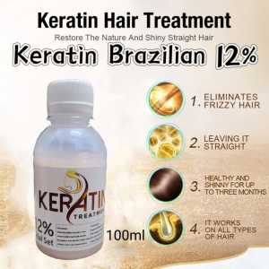 Original Brazilian Keratin Treatment 100ml Topeng Rambut Mengurangkan Keratin Rambut Merawat Melicinkan Berkilat Rambut