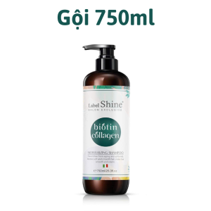 Dầu Gội Xả LABEL SHINE 750ml * 2 Kiềm Dầu Phục Hồi Làm Phồng Chân Tóc Siêu Mềm Mượt Chính Hãng Công Ty.