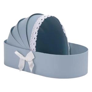 Unique Cradle Flower Gift Box For Baby Showers Weddings Special Event Reusable Decorative Container