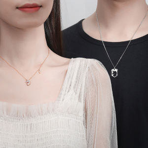 Sinboia S925 Sliver Guardian Unicorn Pendant Couple Necklace For Lovers Relationship Promise Fashion Jewelry Gifts