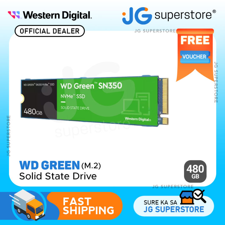 [CLEARANCE] Western Digital WD Green SN350 240GB 480GB 1TB M.2 NVMe Series SSD Solid State Drive with 2.4GB/s Max Sequential Read Performance for PC Computer and Laptop WDS240G2G0C WDS480G2G0C WDS100T3G0C | JG Superstore