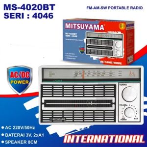 Radio Portable International Band AM FM SW Mitsuyama MS-4020 BT Original