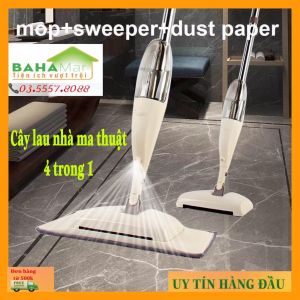 CÂY LAU NHÀ MA THUẬT 4 TRONG 1 (QUÉT GOM RÁC PHUN NƯỚC LAU SẠCH) BAHAMAR chỉ cần 1 cây lau đủ chức năng quét hót xịt nước làm ẩm và lau sạch