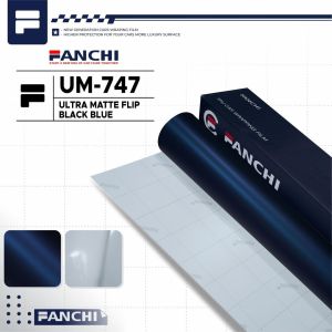 152Cm Sticker FANCHI UM747 UM-747 Ultra Matte Black Blue / Meter