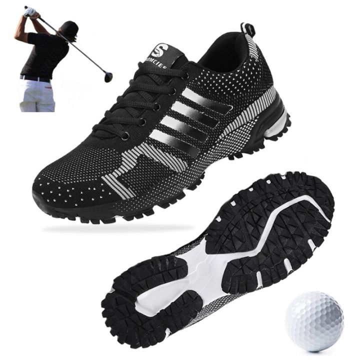 Men Golf Shoes Breathable Summer Outdoor Grass Walking Sneakers