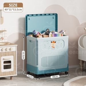 🧸【Big Capacity】ONEAPPLE Toy Storage Box Clothes Organizer Folding Cabinet Mainan Rak Lipat Kids Bin Stackable