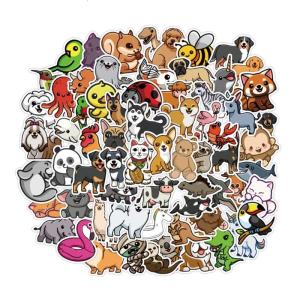 100-Pack Cute Animal Stickers for Water Bottle Waterproof PVC Decals for Laptop Phone Skateboard Gifts for Kids Teens