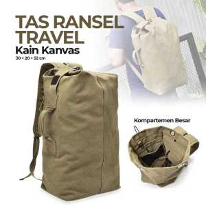 Tas Ransel Backpack Mountaineering Travel Kanvas Outdoor Kapasitas Besar Retro Vintage