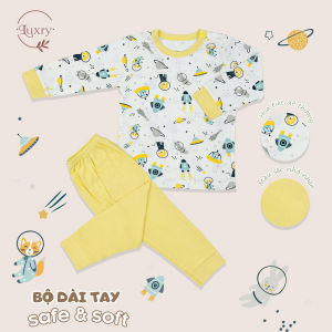 Bộ dài cài vai Luxry chất liệu Lux Doux mềm mịn họa tiết đáng yêu cho bé từ 6 tháng đến 7 tuổi