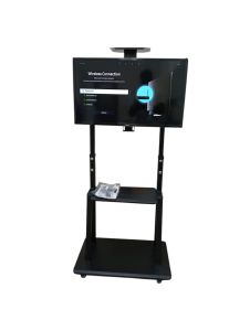(1700 1800 ) SGstock 47-86 inch TV stand mobile cart  trolley cart  LED LCD display 2 shelf 3 level height adjustable portable TV cart live broadcast floor stand horizontal and vertical