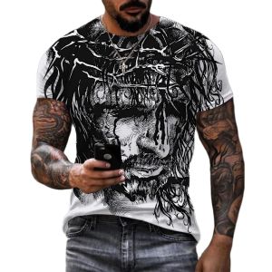 Jesus Christ 3d Print Tshirts For Men Women Summer Fashion Casual Short Sleeve Cool T Shirt Harajuku Streetwear Tops