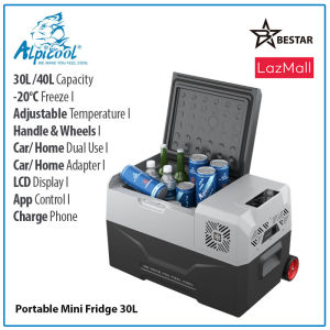 BESTAR Mini Portable Home/Car Fridge Refrigerator CX50/50L CX40/40L CX30/30L Optional Battery/ Alpicool