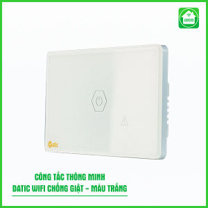 Công Tắc Chống Giật Bình Nóng Lạnh Datic - Wifi Điều Khiển Từ Xa Bằng Điện Thoại ( Đen / Trắng ) - Chính hãng Hunonic bảo hành 12 tháng - DJ Smart