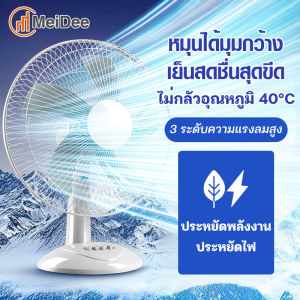 MeiDee พัดลมตั้งโต๊ะ 16 นิ้ว ปรับระดับได้ 3 ระดับ ไม่กลัวอุณหภูมิ 40°C พัดลมตั้งโต๊ะ แรงลมทรงพลัง เงียบเบา Desktop fan