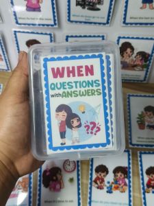 When Questions Flashcards for Kids Question & Answer Cards for Autism Speech Delay & Special Education SPED