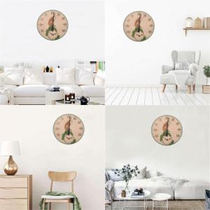 Indoor and Outdoor Clock and ThermometersHome Decors for GardenPatioPoolIndoor Area Wall Clock with Thermometers
