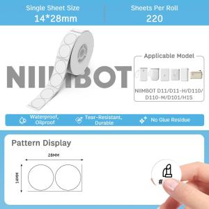 NIIMBOT D110 Portable Bluetooth Thermal Label Printer Bundle with 1 Roll of Label Paper