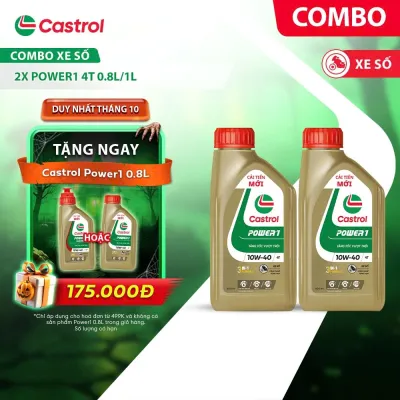 Castrol POWER1 4T 10W-40 – Dầu nhớt mạnh mẽ cho xe ga & xe số - Bảo vệ động cơ với Castrol POWER1 4T