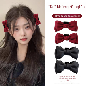 kẹp tóc sa tanh hiệu ứng hình ảnh tuyệt đẹp mũ đội đầu nhẹ và phối hợp chụp ảnh để ghi nhớ khoảnh khắc