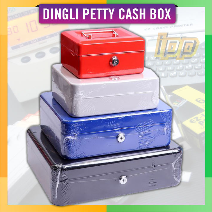 DINGLI PETTY CASH BOX 6" / 8" / 10" KEY LOCKBLE METAL BOX / KOTAK WANG