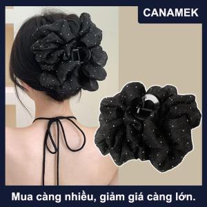 【CANAMEK】 Retro mới Bướm lớn đám mây lưới tóc Clip thời trang đuôi ngựa cá mập lấy Clip cô gái Quà Tặng Phụ kiện tóc