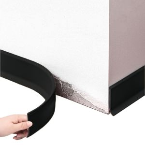 NOBLELYN Dày hơn Phào chỉ chân tường 1M/cuộn Tự dính Phào chỉ trang trí Tự làm 3D Dải trang trí Trang trí nhà cửa