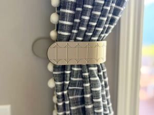 Modern Curtain Tiebacks | Mid-Century Architectural Drapery Holders | Minimalist Wall Hooks | Horizon Lifestyle Series