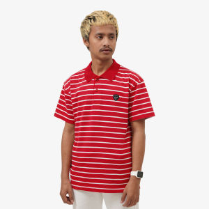 KAOS POLO GARIS GARIS FRIDAY KILLER | MERGO RED