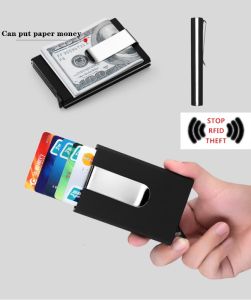 (Có Hộp) Thời Trang Bật Lên RFID Thẻ Tín Dụng Trường Hợp Chủ Thẻ Ví Cầm Tay Siêu Mỏng Mini Hợp Kim Nhôm Vali Hộp Đựng Thẻ Tín Dụng Đa Chức Năng Di Động Là Món Quà Hoàn Hảo Để Bảo Vệ Người Yêu Của Bạn