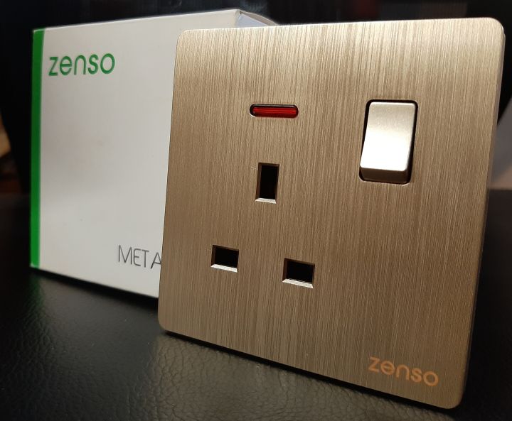 (Matte GOLD) Zenso Grande 13A switched socket Gold switch socket 13A ...