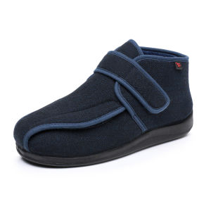 YCAMEL 2025 Winter Warm Mens Diabetic Shoes Foot swelling and wide feet Shoes Anti-Slip Soft Round Toe Adjustable Wide with Memory Form Insole