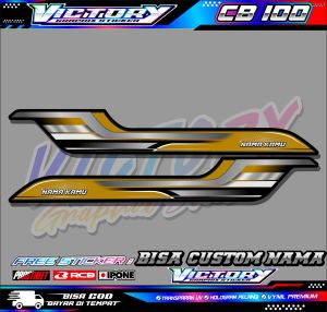 STRIPING VARIASI HONDA CB 100 CUSTOM NAMA / STICKER LIST MOTOR CB 100