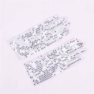 NBANLIKE Simple Elegant Stage Performance Gloves Dance Gloves Party Gloves Cosplay Gloves Women Gloves Shinning Mittens Sequined Gloves Kids Gloves