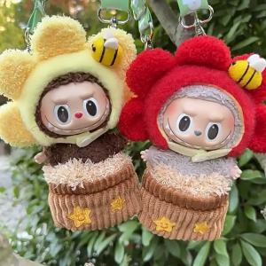 Clothes Only ]17cm Pendant Blind Macaron Labubu Labubu Time to chill Doll Clothes