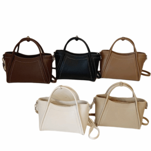 COOLSOO ดีไซน์สี่เหลี่ยม กระเป๋าถังย้อนยุค ความจุขนาดใหญ่ วัสดุพียู กระเป๋าสะพายไหล่ผู้หญิง ย้อนยุคแบบมินิมอล กาแฟสี กระเป๋าถือมือถือแบบมินิมอล ฤดูใบไม้ร่วงฤดูหนาว