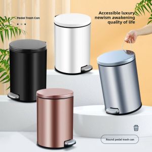 VALUEPULSE นержักรส ถังขยะในห้องน้ำ 8 ลิตร พร้อมฝาปิด ถังขยะ ใหม่ ฝาครอบพับเท้า สำหรับบ้านในร่มโรงแรม